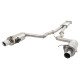  XFORCE exhaust systems XForce 3" Cat-Back System + Round Varex Mufflers for FORD MUSTANG 2015-2017 GT FASTBACK 5.0L | races-shop.com