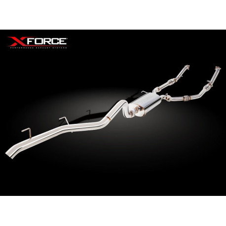 XFORCE exhaust systems 2.5" Turbo-Back System with Catalytic Converters (track only) for TOYOTA LANDCRUISER 2007-2016 200 Series V8 TD | races-shop.com