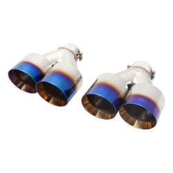 XForce 4" Twin Quad Tips for SUBARU IMPREZA 2011-2014 WRX SEDAN (G3) S2, burnt blue