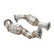 Down pipes and dump pipes 2.5" Downpipes with High-Flow Catalytic Converters (track only) for KIA STINGER 2017- GT 3.3L V6 TWIN TURBO RWD | races-shop.com