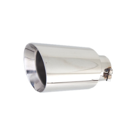 With one outlet XFORCE 2.5″ Inlet 3″ Round Long Tip, Stainless Steel | races-shop.com