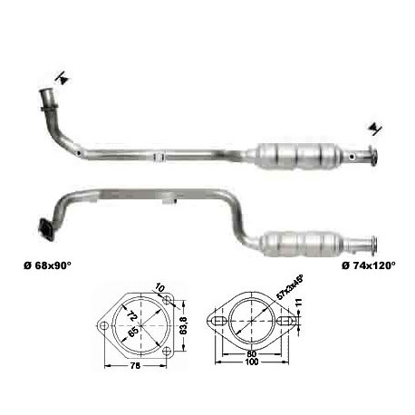 Direc fit CAT and DPF Magnaflow Magnaflow Catalytic Converter for MERCEDES | races-shop.com