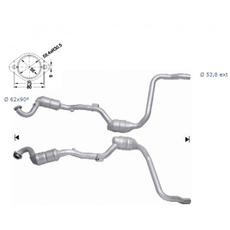 Direc fit CAT and DPF Magnaflow Magnaflow Catalytic Converter for MERCEDES | races-shop.com