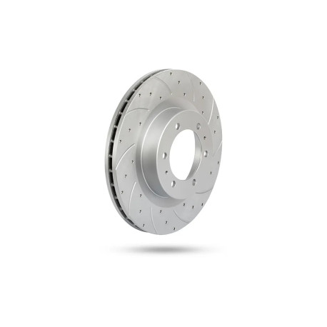 Pedders brakes Pedders 6560091SGR Slotted & Dimpled Geomet Coated Rotor | races-shop.com