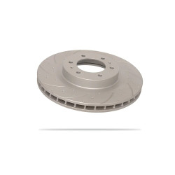 Pedders 6560089SGL Slotted & Dimpled Geomet Coated Rotor