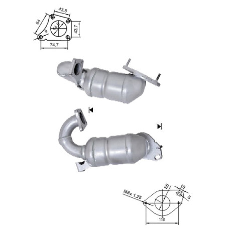 Direc fit CAT and DPF Magnaflow Magnaflow Catalytic Converter for RENAULT | races-shop.com