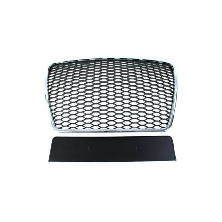 Body kit and visual accessories Grill Audi A6 C6 RS-Style Chrome-Black 09-11 | races-shop.com