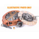Clutches and flywheels Xtreme KTY23005-1C Clutch Kit Xtreme Outback Heavy Duty Cushioned Ceramic 430Nm 700Kg (30%) | races-shop.com
