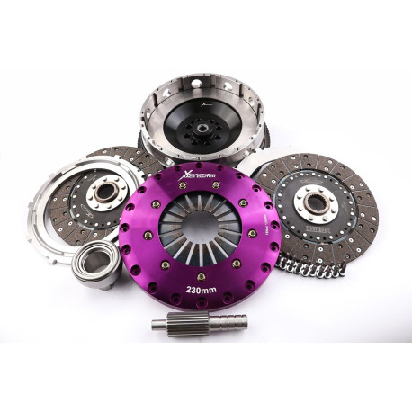 Clutches and flywheels Xtreme KBM23597-2G Xtreme Performance 230mm Organic Twin Plate Clutch Kit Incl Flywheel 1200Nm | races-shop.com