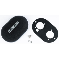RAMAIR domed carb air filter with baseplate to fit Dellorto 40 DHLA