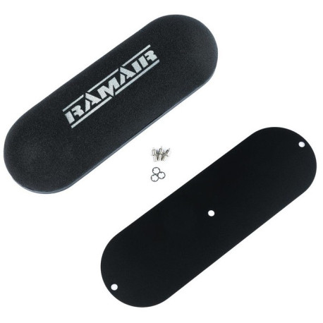 Air filters for carburetors RAMAIR twin domed carb air filter with blank baseplate | races-shop.com