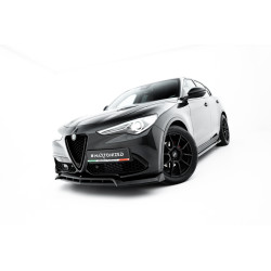 MAXTON DESIGN front splitter for Alfa Romeo Stelvio Mk1, glossy black, V3