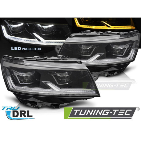 Lighting LED HEADLIGHTS BLACK DRL fits VW T6.1 20-24 | races-shop.com