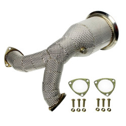 Downpipe with heat shield for Audi A8 D5 55TFSI, EA839 motor, 2017+