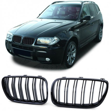Outlet Sport grille double bar performance gloss fit for BMW X3 E83 06-11 DAMAGED | races-shop.com