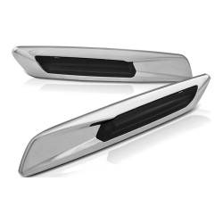 TUNING-TEC side indicators (F10 Style) for BMW E60/ E90/ E92/ E82, silver-smoke