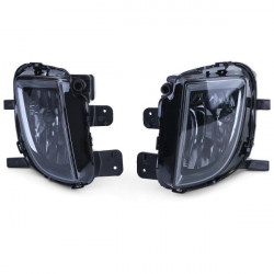 RACES fog lights for VW Golf VI 6 GTI GTD 08-11 (H8), black-smoke, clear DAMAGED