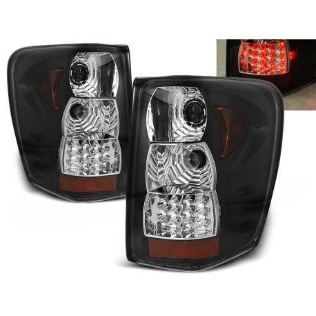 Lighting LED TAIL IGHTS CHRYSLER JEEP GRAND CHEROKEE 99-05.05 BLACK LED | races-shop.com