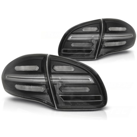 Lighting LED BAR TAIL LIGHTS BLACK SEQ fits PORSCHE CAYENNE 10-15 | races-shop.com