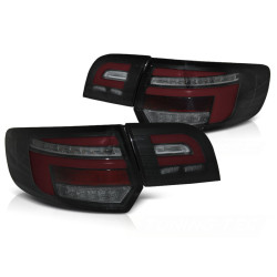 LED BAR RED TAIL LIGHTS BLACK SEQ fits AUDI A3 8P 5D 03-08