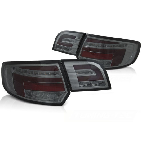 Lighting LED BAR RED TAIL LIGHTS SMOKE SEQ fits AUDI A3 8P 5D 08-12 | races-shop.com