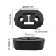 Universal exhaust bushings Silicone exhaust hanger 73x48x20mm, 11mm | races-shop.com