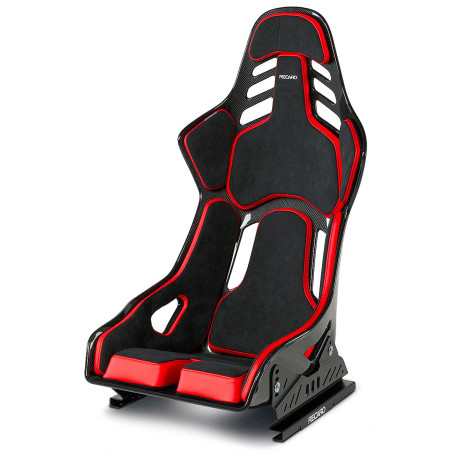 Sport seats without FIA approval Racing seat RECARO Podium CF - Alcantra Black / Leather Red | races-shop.com