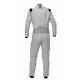 Suits FIA racing suit OMP ONE-S Air, silver/black | races-shop.com