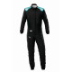 FIA racing suit OMP ONE-S Air, black/turquoise