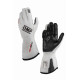 Race gloves OMP ONE EVO FX my2026 with FIA (external seams), white