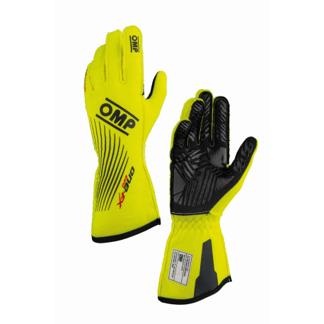 Gloves FIA race gloves OMP ONE EVO FX my2026 (external stitching), fluo yellow | races-shop.com