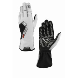 Karting gloves OMP KS-3 my2026 (external stitching), white/black