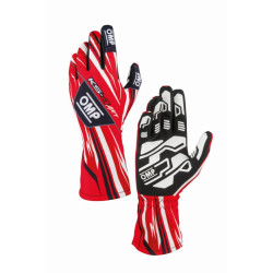 Race gloves OMP KS-4 ART my2026 (internal seams), red/white