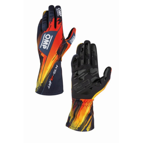 Gloves Race gloves OMP KS-4 ART my2026 (internal seams), black/orange | races-shop.com