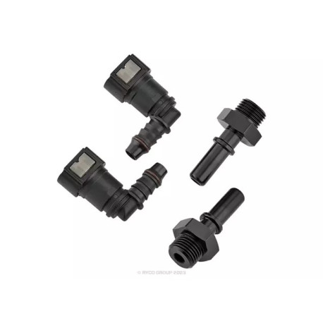 Plastic fittings for hoses RYCO fuel water separator accessory 9.89 quick connector set - m16 twin pack RFA233 | races-shop.com