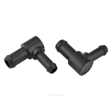 Plastic fittings for hoses RYCO Catch Can Accessory – 90° Hose Joiner (12 mm to 16 mm) RFA231 | races-shop.com
