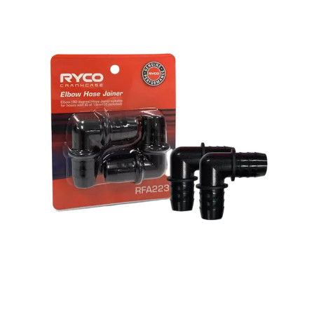Plastic fittings for hoses RYCO PCV hose joiner RFA223 (ID 19 mm, 90° elbow, 2 pcs) | races-shop.com