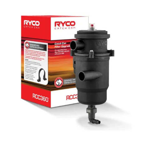 Oil Catch tanks (OCT) RYCO catch can, recommended for 4x4 diesel applications RCC360 | races-shop.com