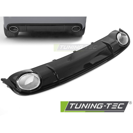 Body kit and visual accessories DIFFUSOR SINGLE OUTLET GLOSSY BLACK SPORT STYLE fits AUDI A4 B8 08-11 | races-shop.com