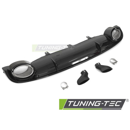 Body kit and visual accessories DIFFUSOR TWIN OUTLET GLOSSY BLACK SPORT STYLE fits AUDI A7 C7 10-14 | races-shop.com