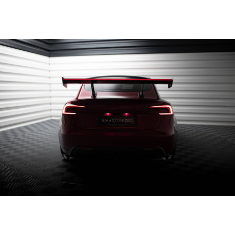 Body kit and visual accessories MAXTON DESIGN carbon wing + LED for Tesla Model 3 | races-shop.com