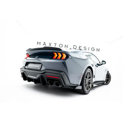 MAXTON DESIGN Street Pro rear diffuser for Ford Mustang Dark Horse Mk7, black-red