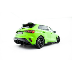 MAXTON DESIGN Street Pro rear diffuser for Audi RS3 Sportback 8Y Facelift, black + gloss flaps