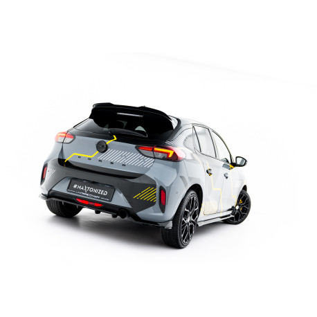 Body kit and visual accessories Rear Splitter (with vertical bars) Opel Corsa F Facelift (Mk6 Facelift) | races-shop.com