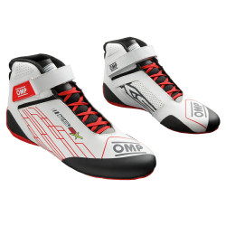 FIA karting shoes OMP KS-2X, white/red