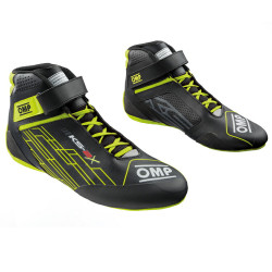 FIA kids karting shoes OMP KS-2X, black/fluo yellow