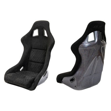 Sport seats without FIA approval Racing seat RACES Glitter Black - siz. L | races-shop.com