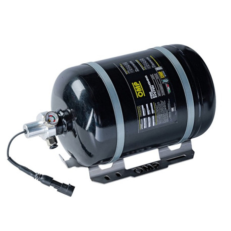 Fire extinguishers OMP CESST7 electrical extinguisher saloon steel 3kg with FIA, black | races-shop.com