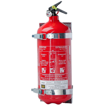 Fire extinguishers OMP CB0-0326 hand held extinguisher steel 3kg with EN3, FIA | races-shop.com