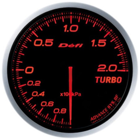 Gauges DEFI DEFI ADVANCE gauge, boost pressure 0 - 2 BAR, amber red | races-shop.com